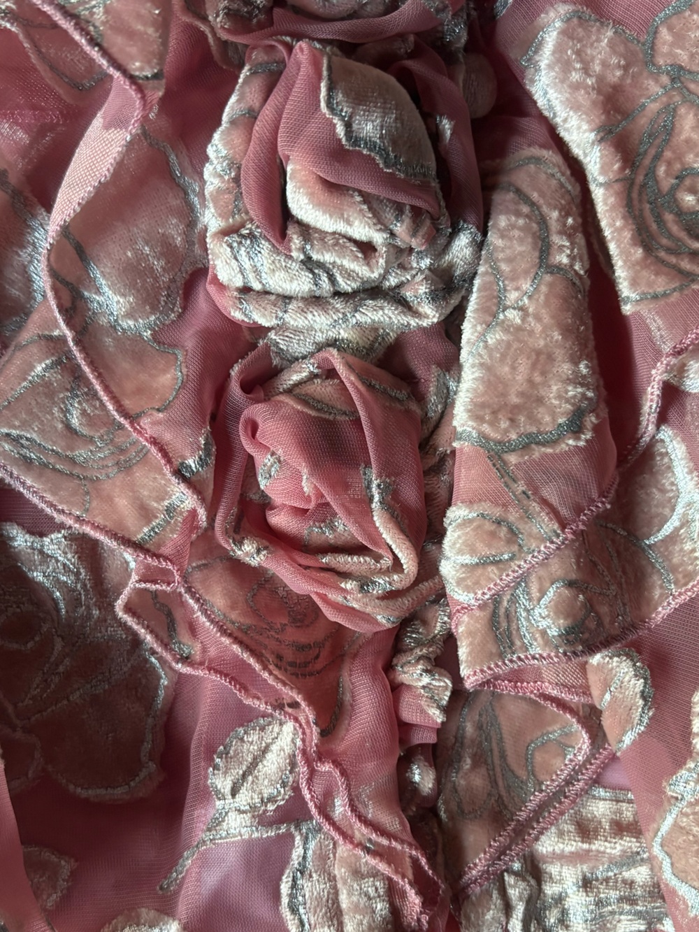 For Love & Lemons Pink Rose Blouse- Size Small- Fairy Floral Feminine Top - Picture 5 of 11